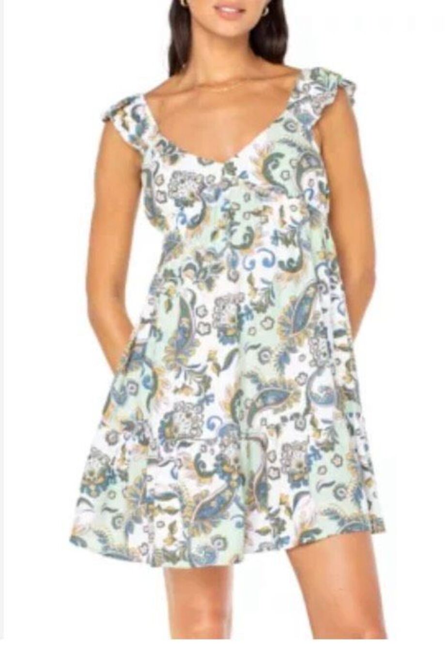 NWT Roxy Palmy Days floral cotton Mini Dress - XXL